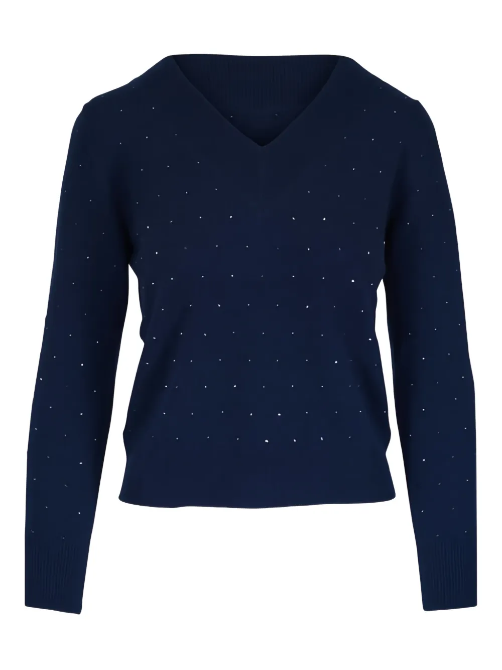 Kinross Cashmere V-neck embellished sweater - Blau