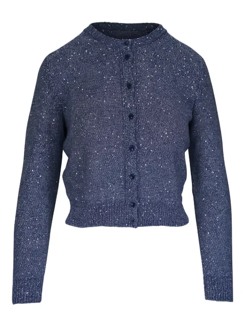 Akris button-front sequinned cardigan