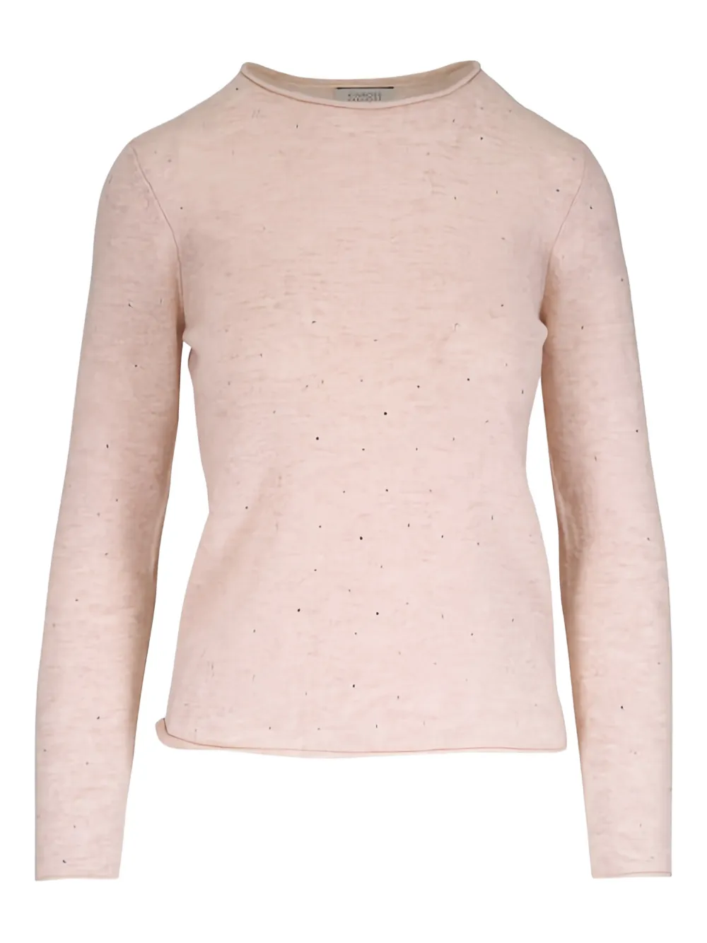 Kinross Cashmere round-neck long-sleeve sweater - Rosa