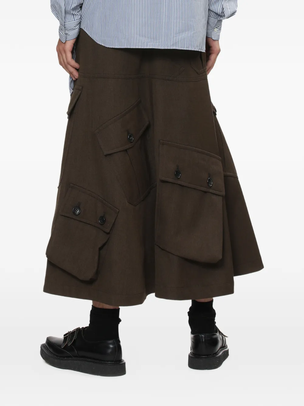 Comme des Garçons Homme Plus Wollen cargo shorts Bruin
