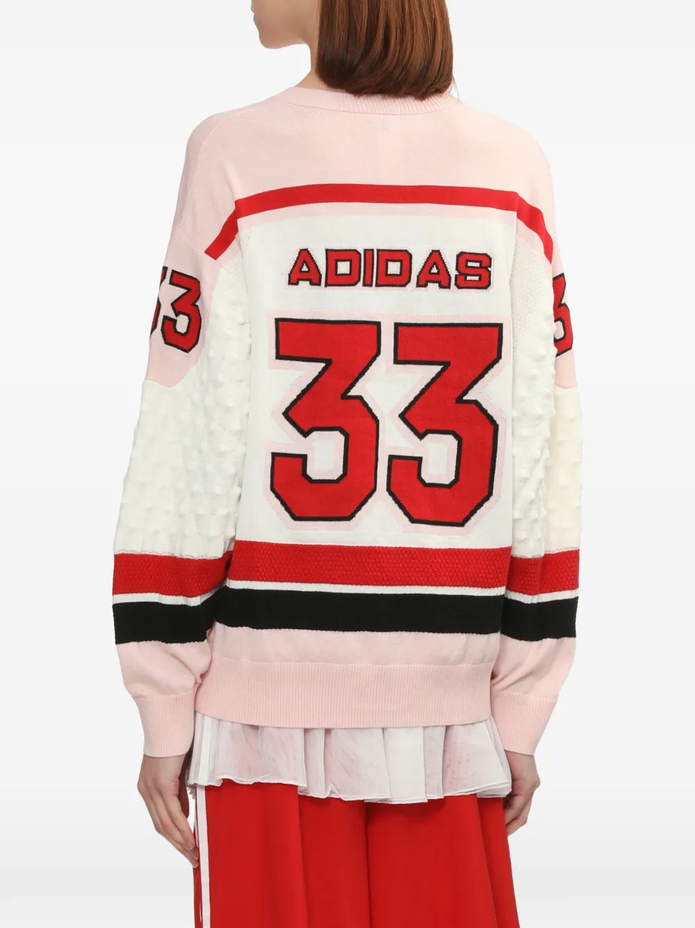 adidas Trui met V-hals en logo Wit
