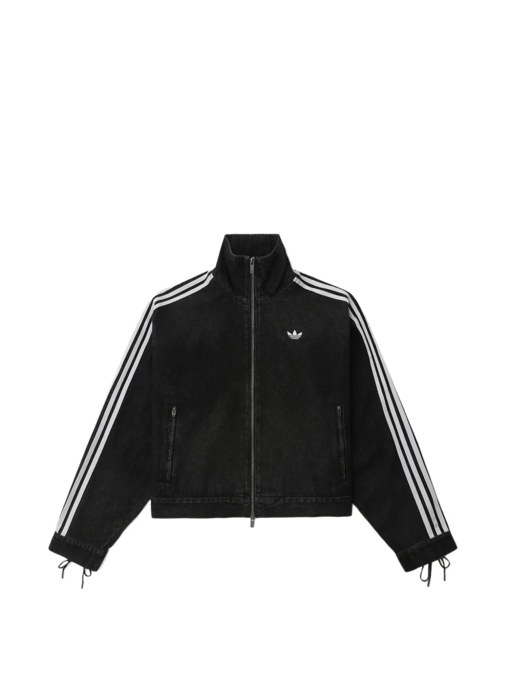 adidas 3-Stripes lace-up denim jacket - Nero