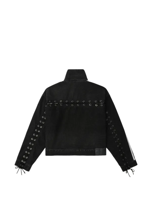 Adidas ジップアップ デニムジャケット | ブラック | FARFETCH JP