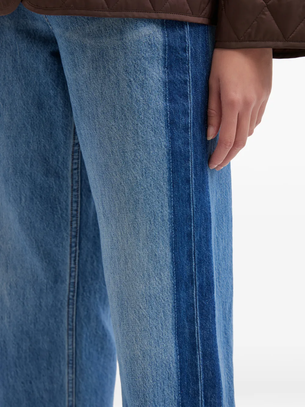 rag & bone Shea straight jeans met vlak Blauw