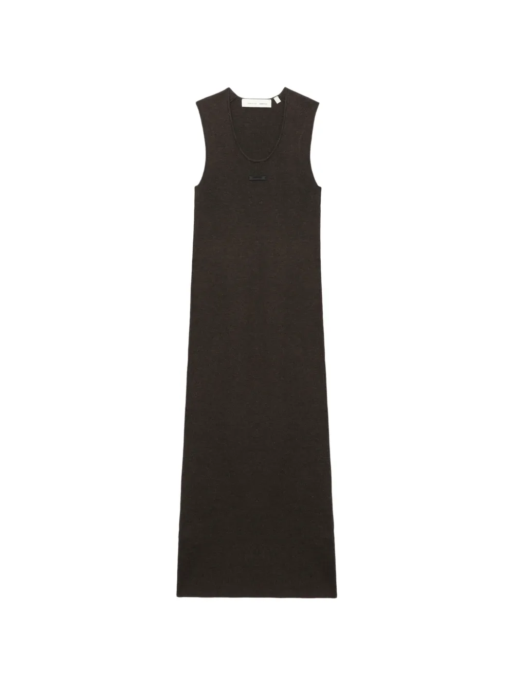 FEAR OF GOD ESSENTIALS scoop-neck ribbed midi dress - Braun
