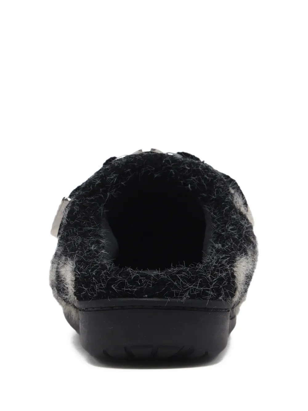 Toga Slippers verfraaid met kristallen en patroon Zwart