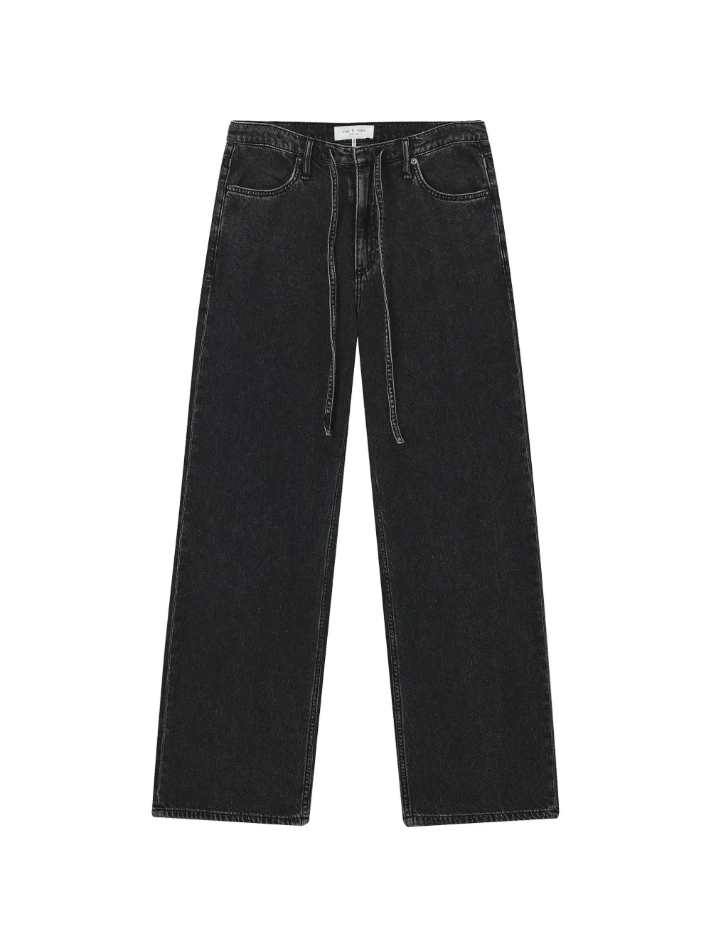 rag & bone drawstring-waist jeans - Schwarz