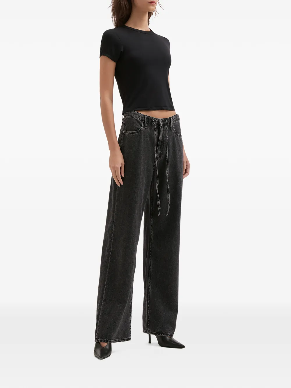Rag & bone drawstring-waist jeans - Zwart