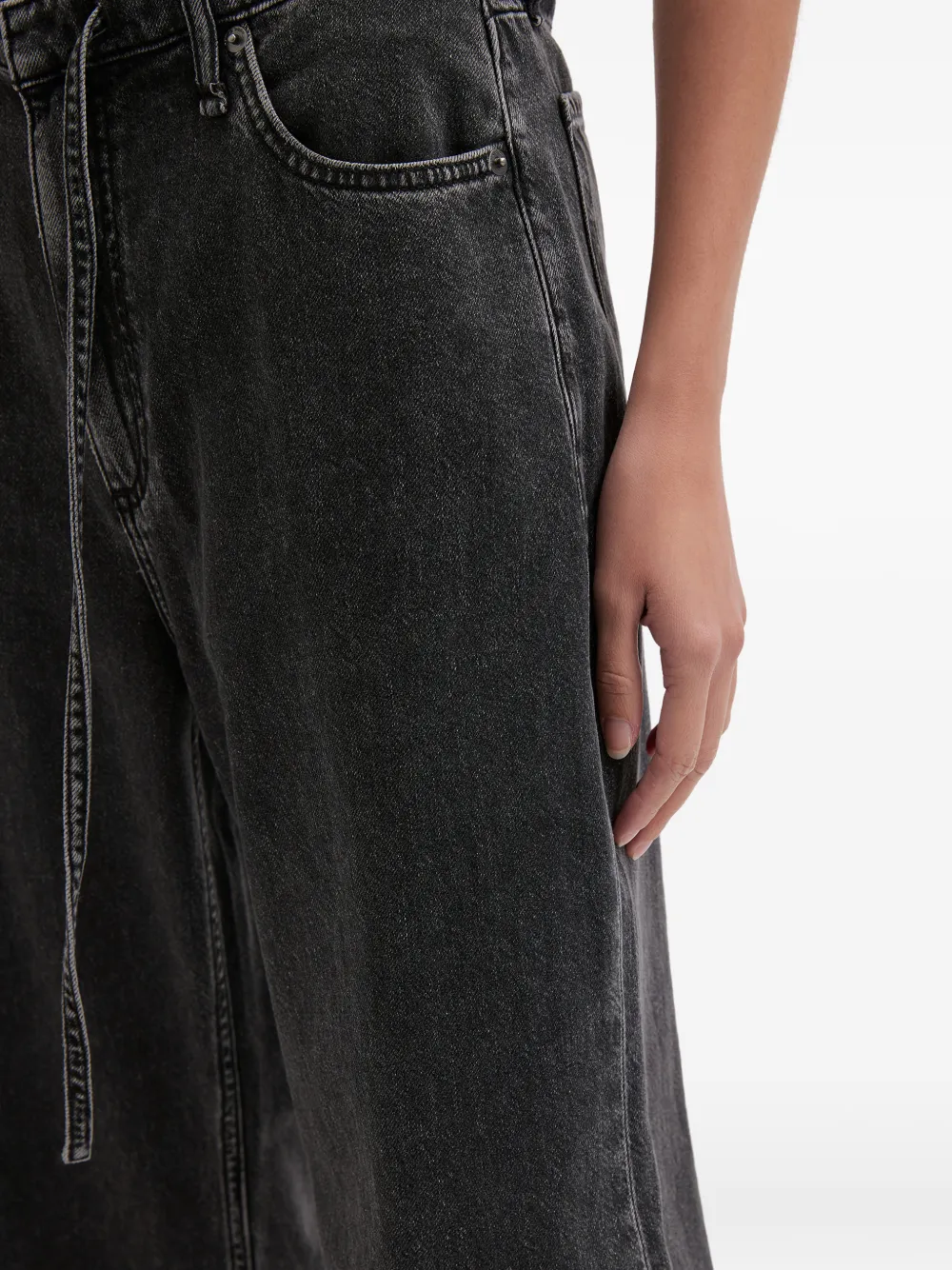 rag & bone Jeans met trekkoordtaille Zwart
