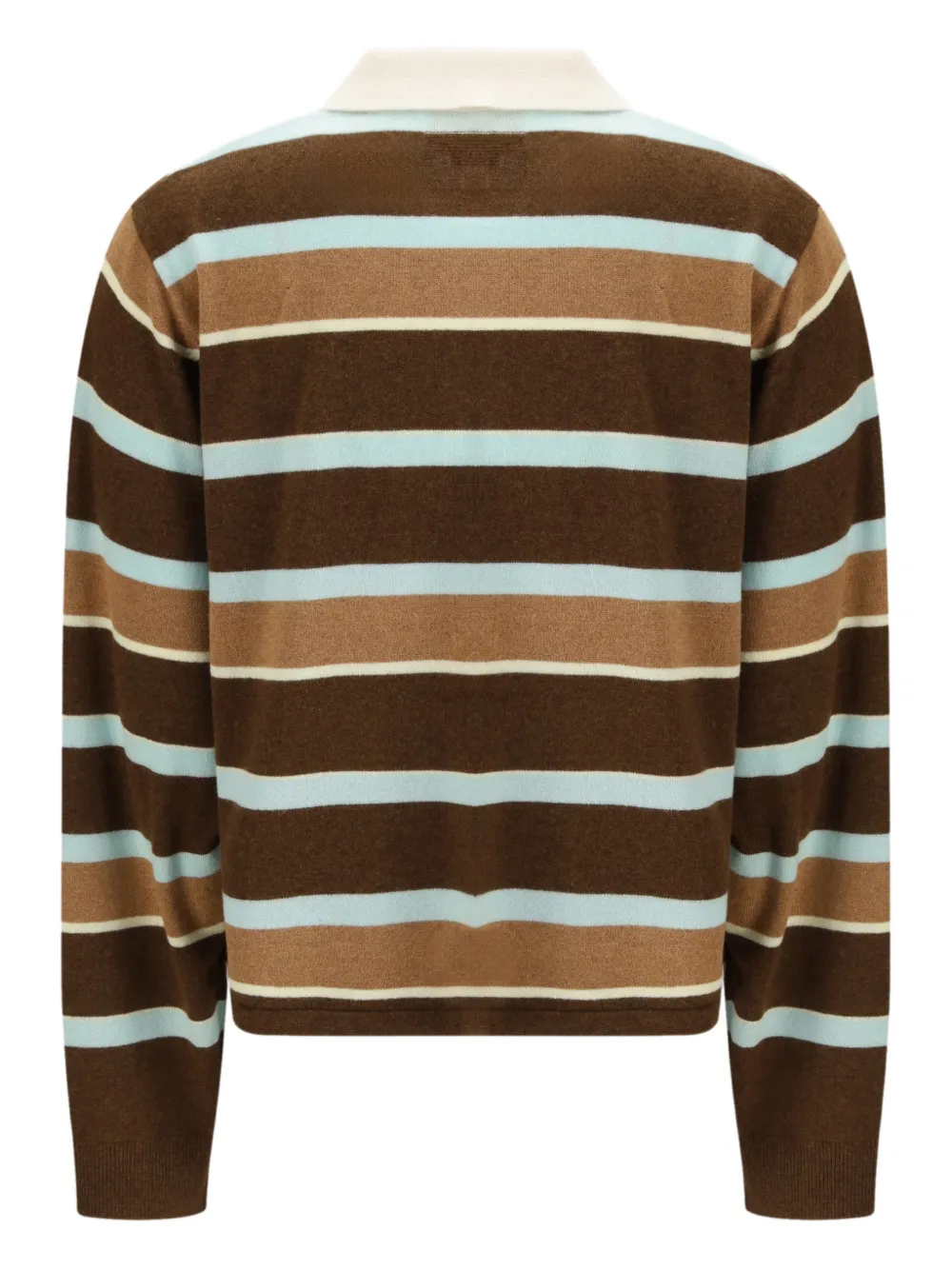 Guest In Residence Polo crop a righe - Marrone