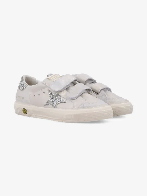 Golden Goose Kids glitter-star touch-strap sneakers