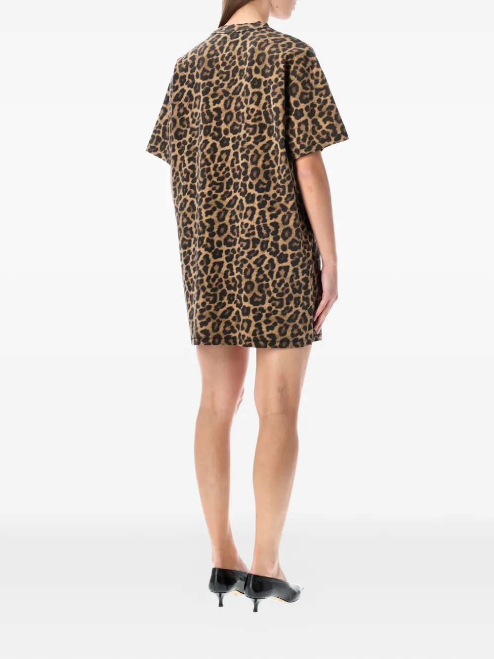 ANINE BING Beth leopard-print mini dress - Bruin