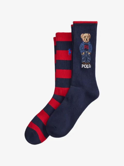 Polo Ralph Lauren Polo Bear striped socks (set of two)