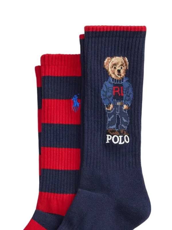 POLO RALPH LAUREN★POLO BEAR★３体セット Polo Ralph Lauren Kit 3 Pares De Meias Polo Bear Listradas | Azul