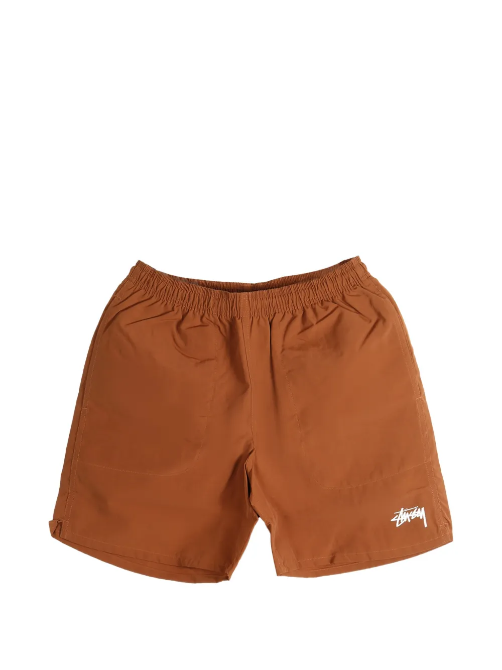 Stüssy tortoise drawstring shorts - Marrone