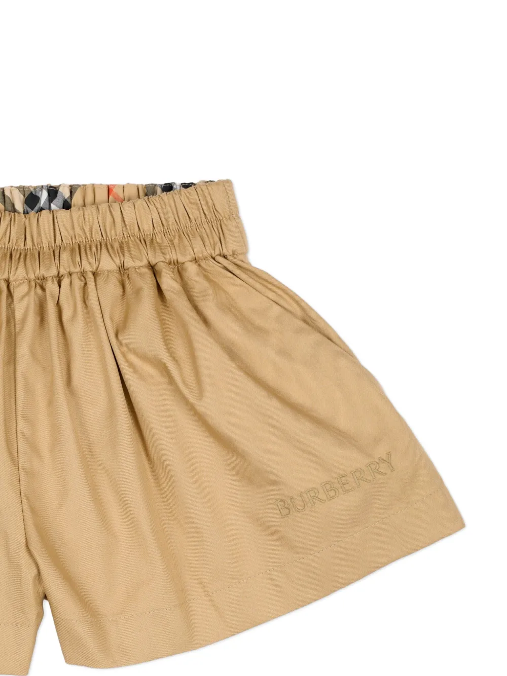 Burberry Kids Elastische shorts Beige