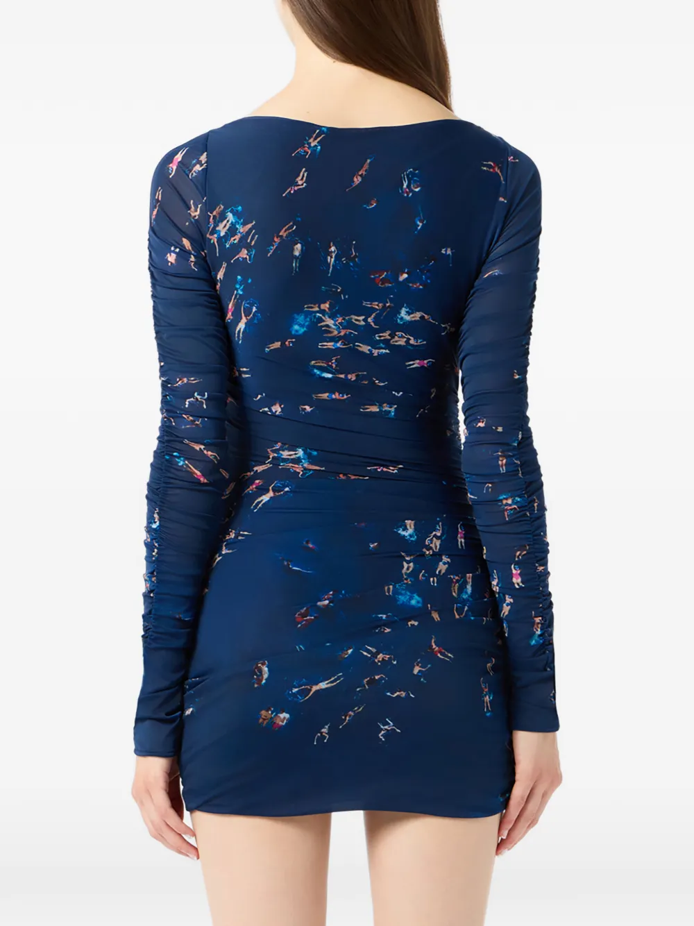 Blumarine ドレス Blumarine ドレープ プリント ドレス | ブルー | FARFETCH JP