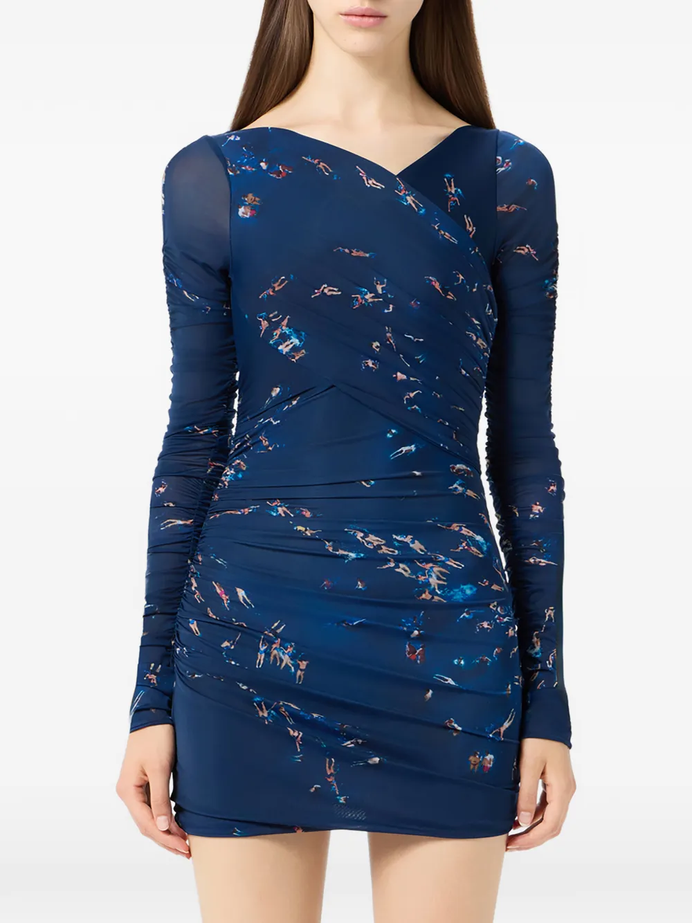 Blumarine Gedrapeerde jurk Blauw