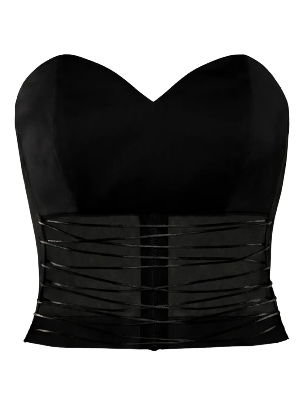 Vestiaire d'un Oiseau Libre lace-up corset - Nero