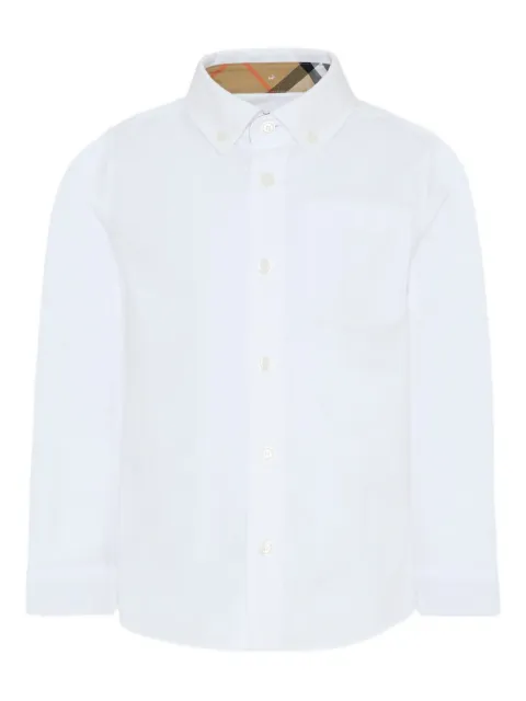 Burberry Kids camisa manga larga