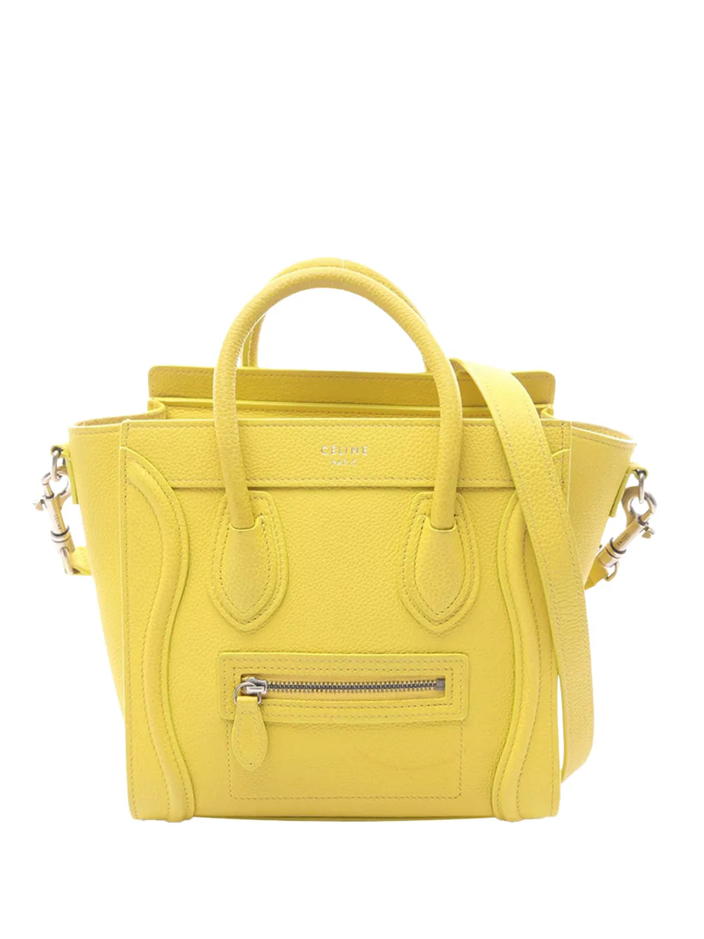 Celine Pre-Owned Borsa tote Nano Luggage in pelle 2018 - Giallo