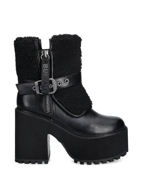 Buffalo Killah platform buckle strap boots