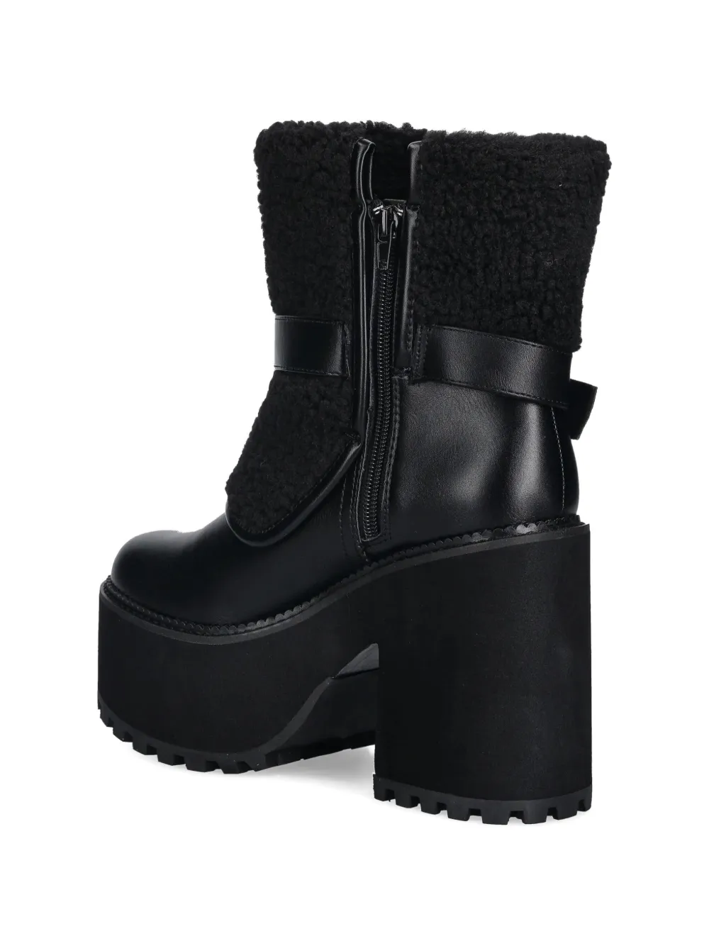 Buffalo Killah laarzen met plateauzool en gesp Zwart