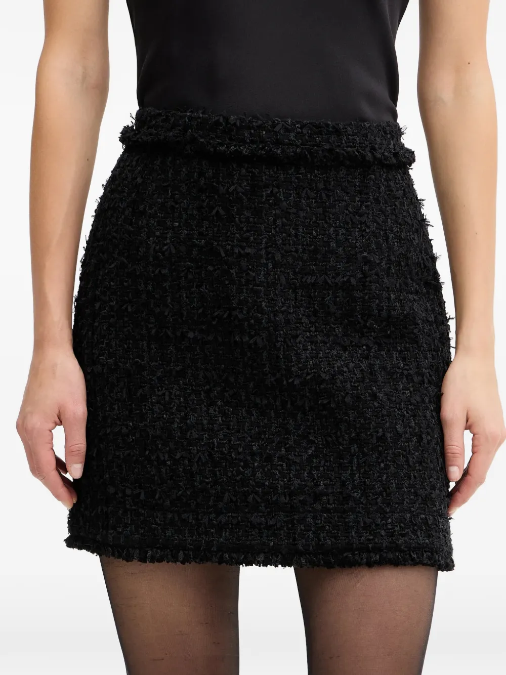 BOSS Vokila ruffled mini skirt - Zwart
