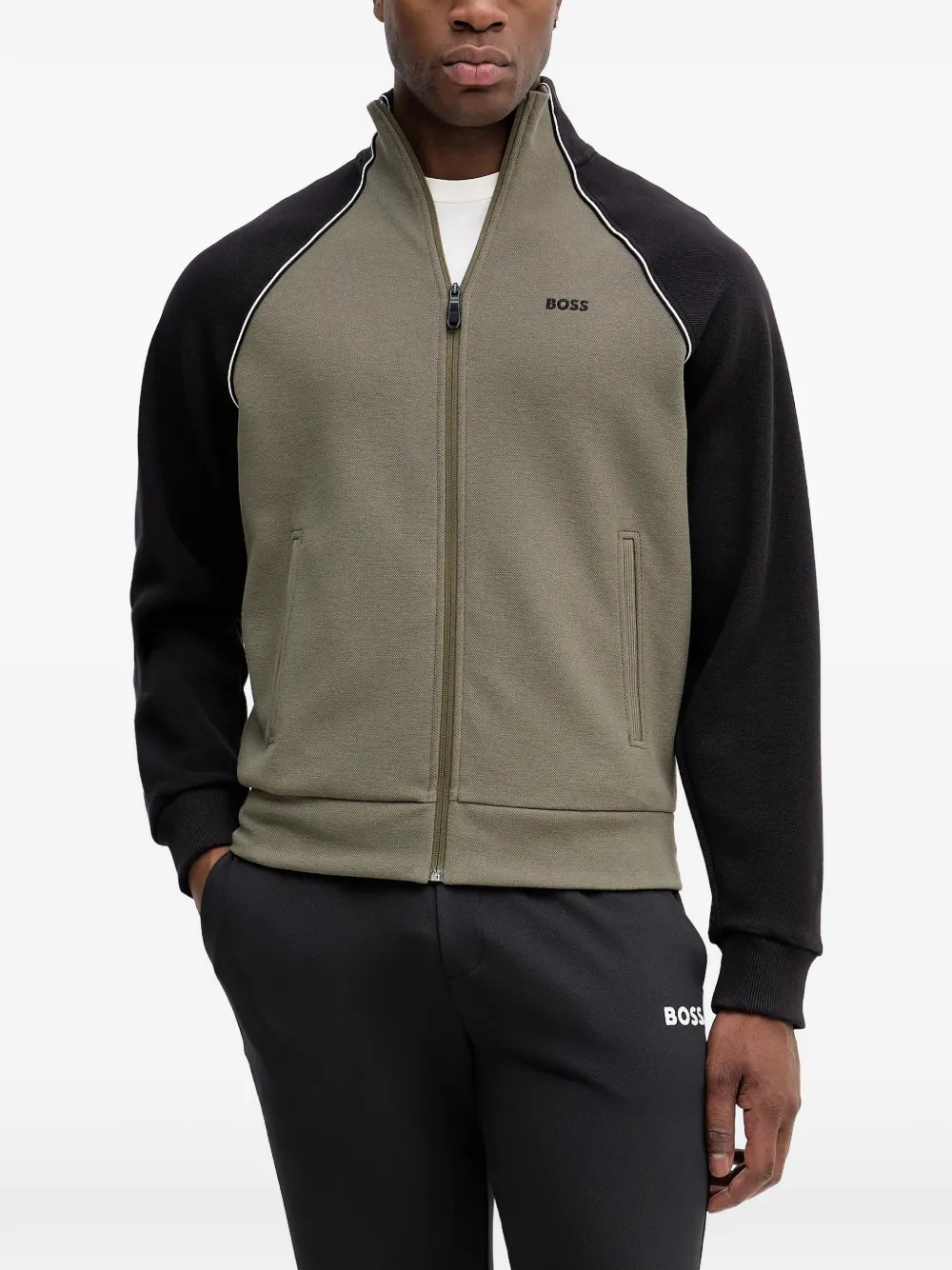 BOSS colourblock sweatshirt - Verde