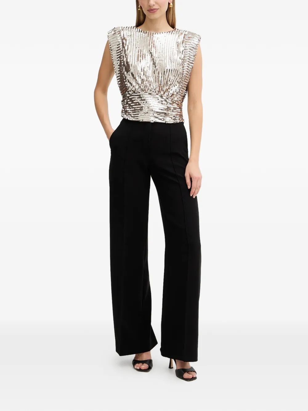 BOSS Illana mouwloze top - Goud