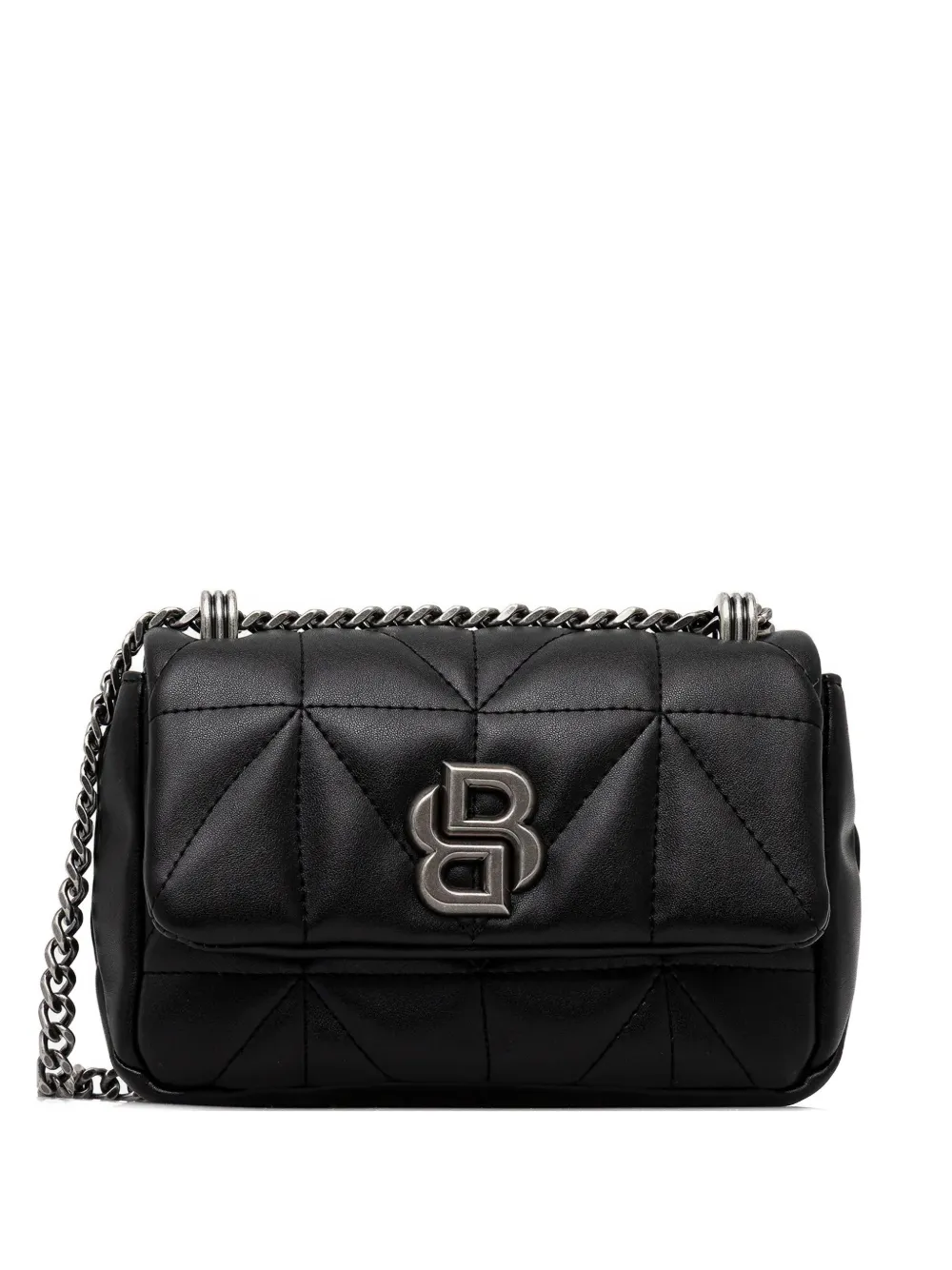 BOSS quilted logo shoulder bag - Schwarz