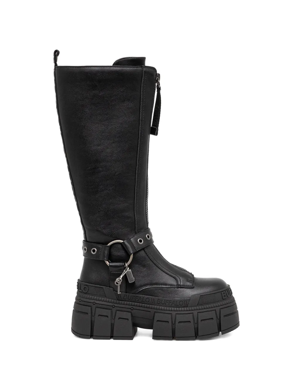 Buffalo Gospher laarzen met plateauzool Zwart