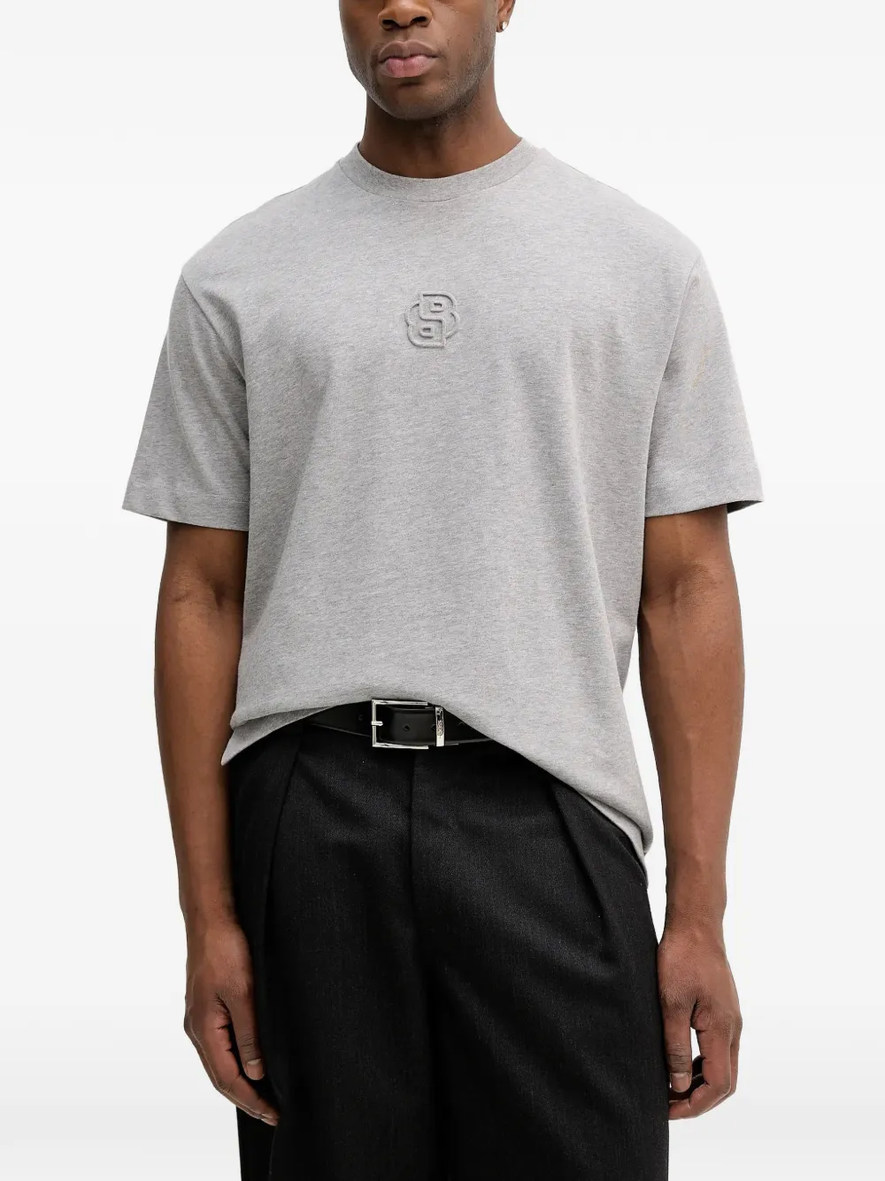 BOSS playera con logo estampado | gris | Image 1