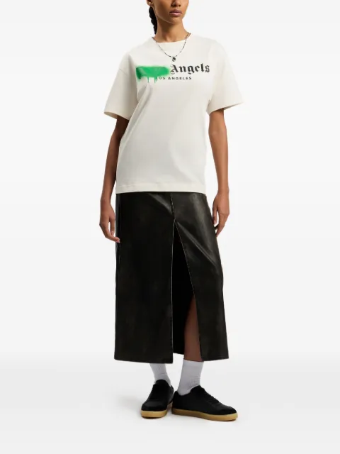 Palm Angels Spray City Los Angeles dripping logo T-shirt