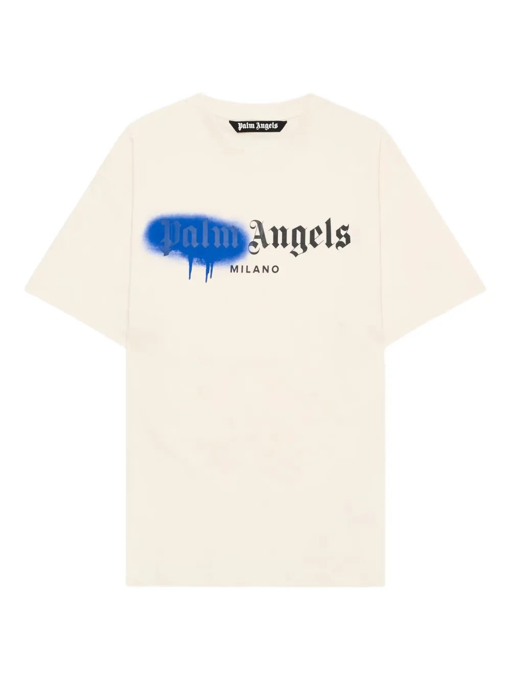 Palm Angels Spray City Milan dripping logo T-shirt - Toni neutri