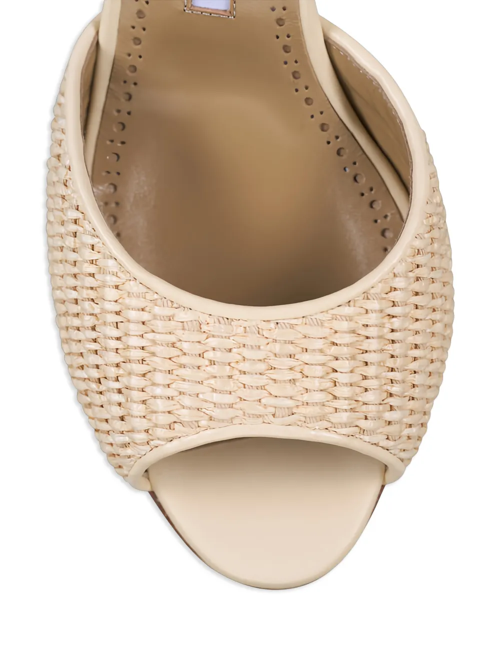 Manolo Blahnik Jadara sandalen met open neus Beige