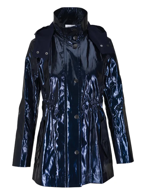 Akris Punto フーデッド コート | ブルー | FARFETCH JP