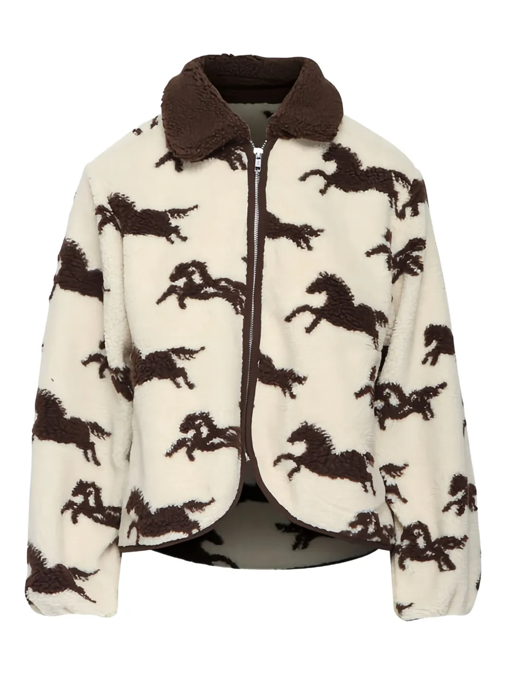 The Great. Pasture horse-print jacket - Toni neutri