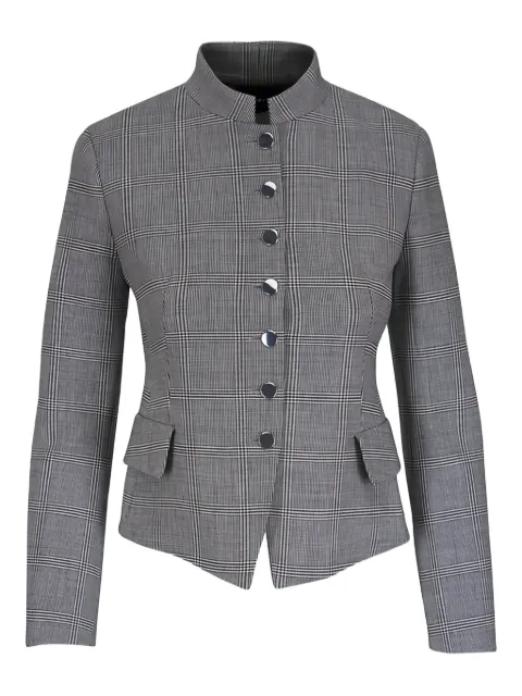 Akris Deva checked stand-collar jacket