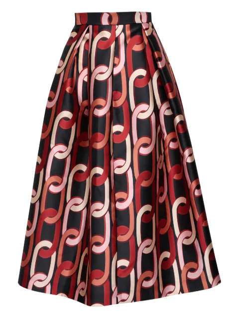 Lunatica Milano chain-print pleated skirt