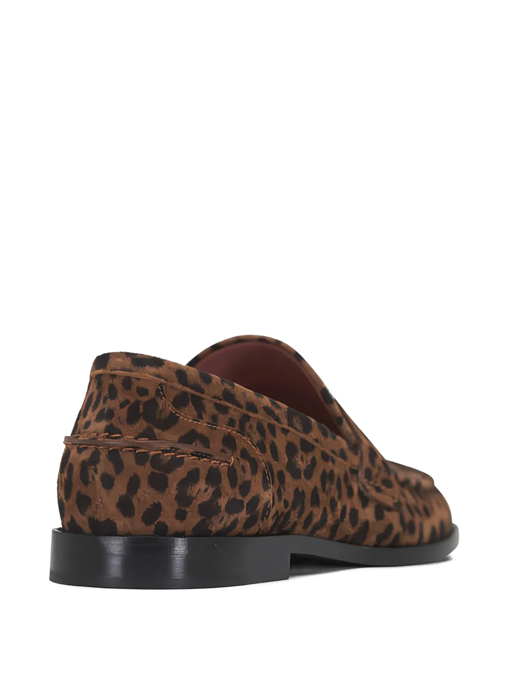 Amina Muaddi Tilda loafers met luipaardprint Bruin