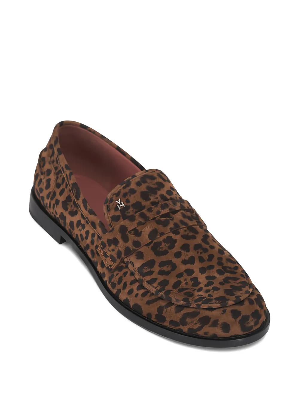 Amina Muaddi Tilda loafers met luipaardprint - Bruin