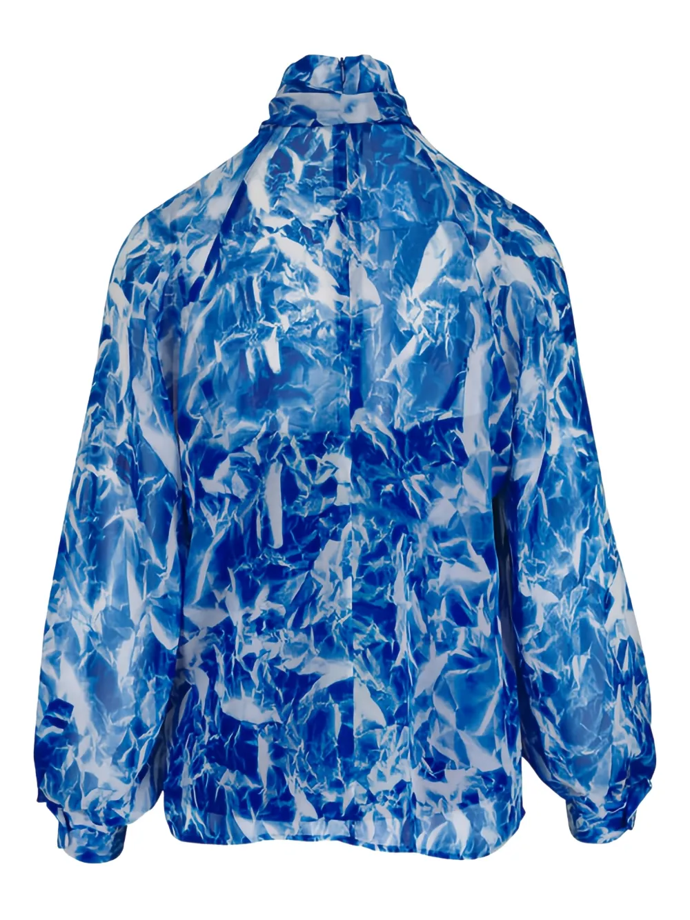 Akris tie-neck blouse - Blauw