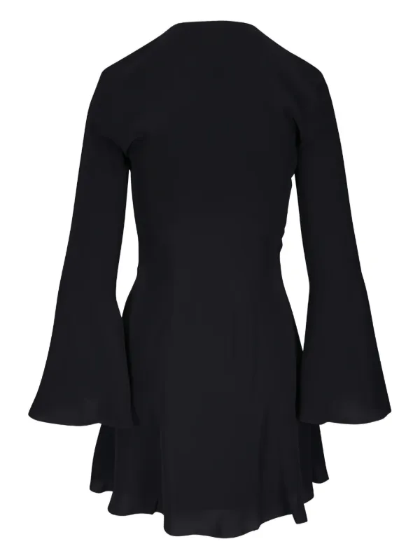 bandeau wrap mini dress in black Flare Sleeve Bodycon Cutout Party Mini Dress main image 0
