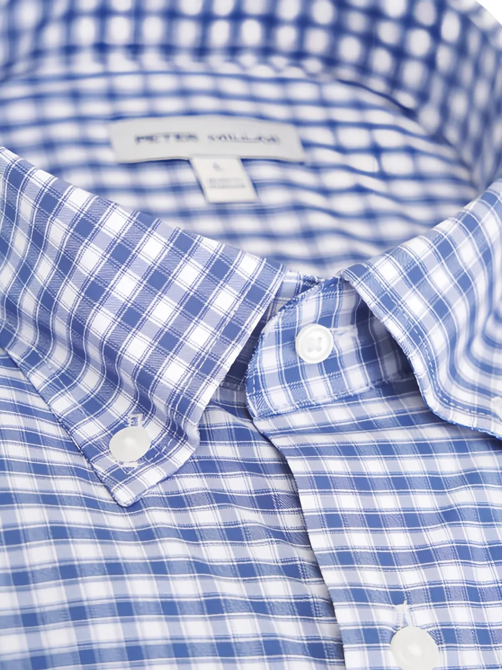 Peter Millar Conway Gale geruit overhemd - Blauw