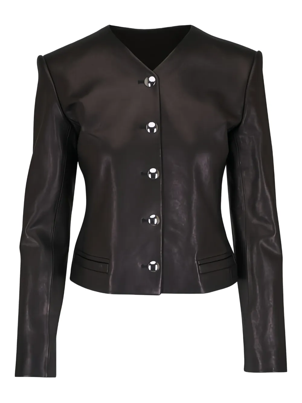 KHAITE Nara leather jacket - Nero
