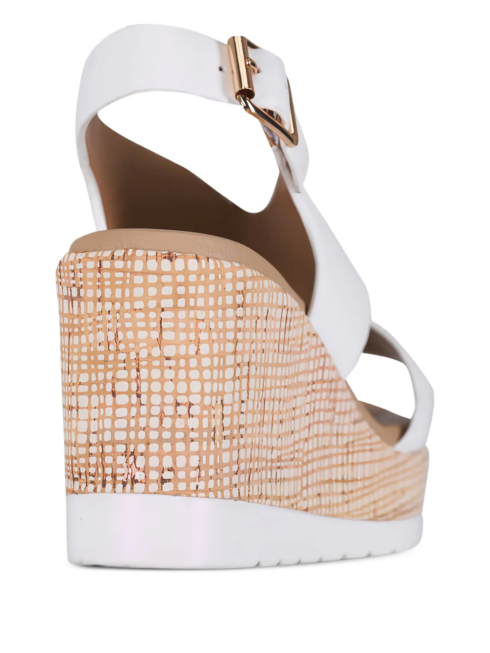 Ron White Dacota sandalen met sleehak Wit