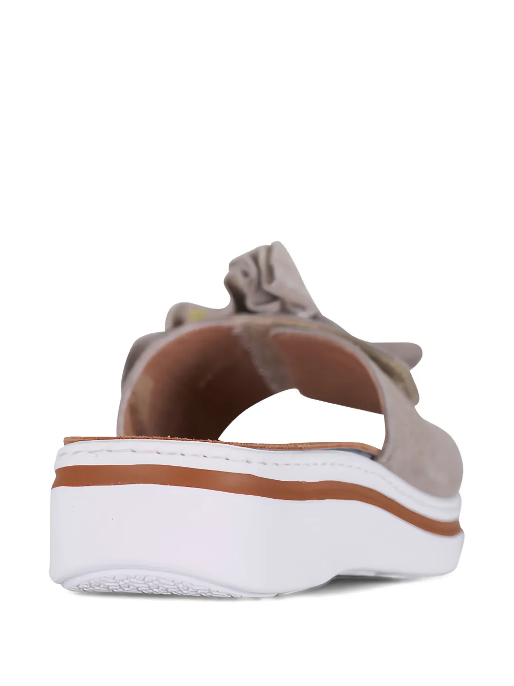 Ron White Frani suède sandalen met ruches Beige