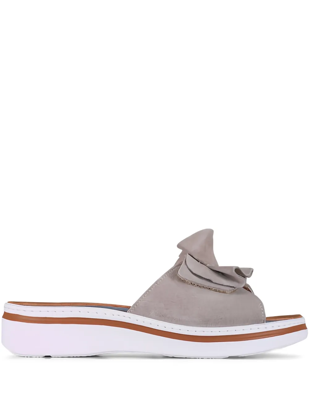 Ron White Frani suède sandalen met ruches Beige