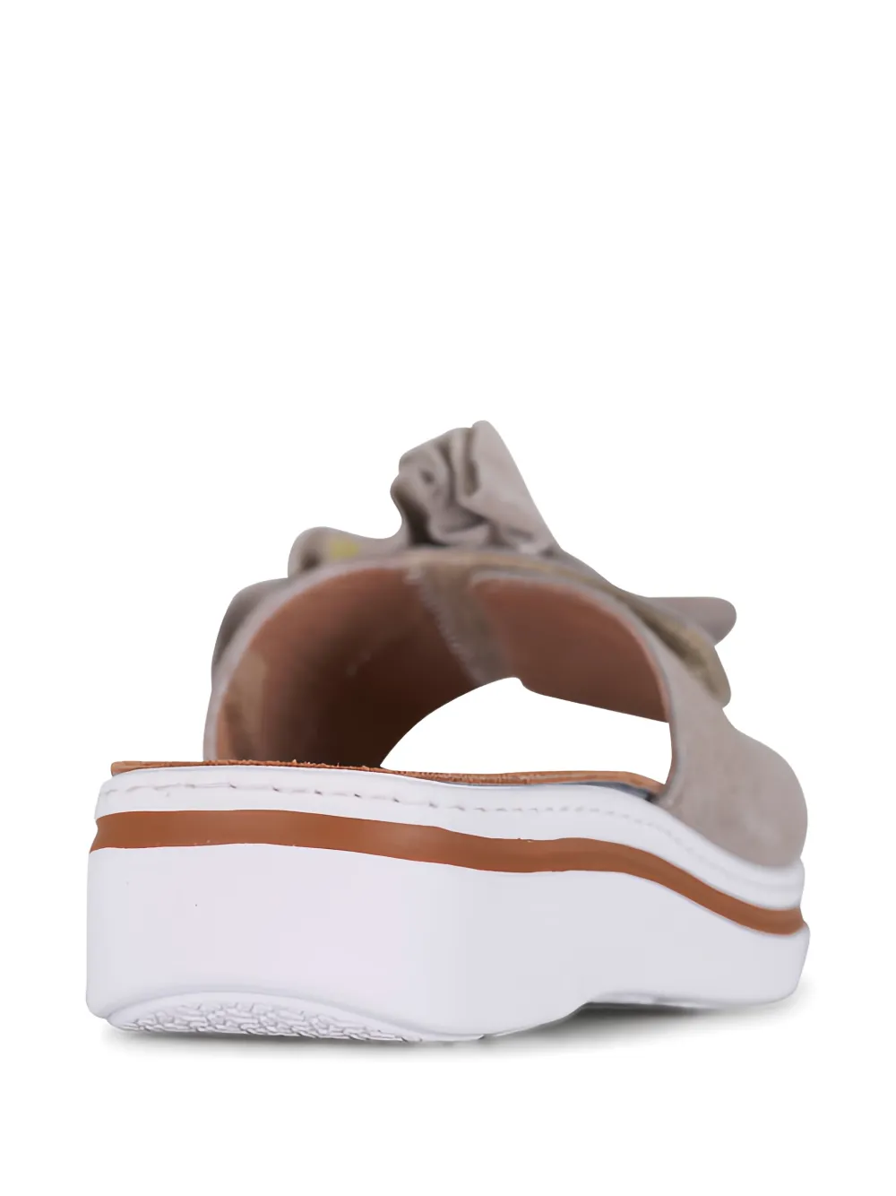 Ron White Frani suède sandalen met ruches Beige